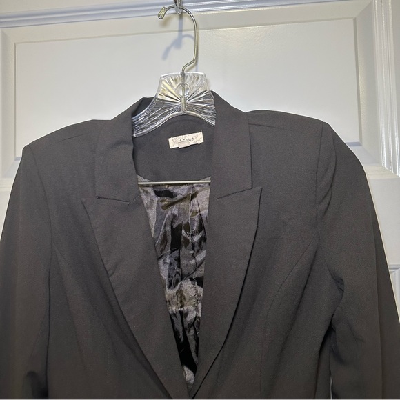 Issue Black V Neck 1-Button Front Blazer Jacket Size S - Picture 4 of 7